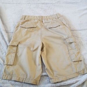 Boys khaki cargo shorts